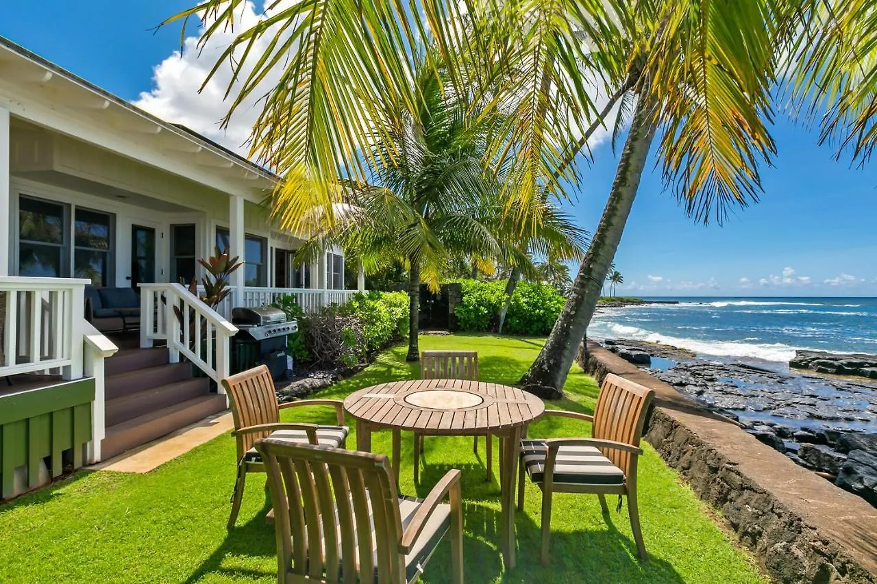 Classic 3Br Oceanfront Cottage - Alekona Kauai Koloa 0*,