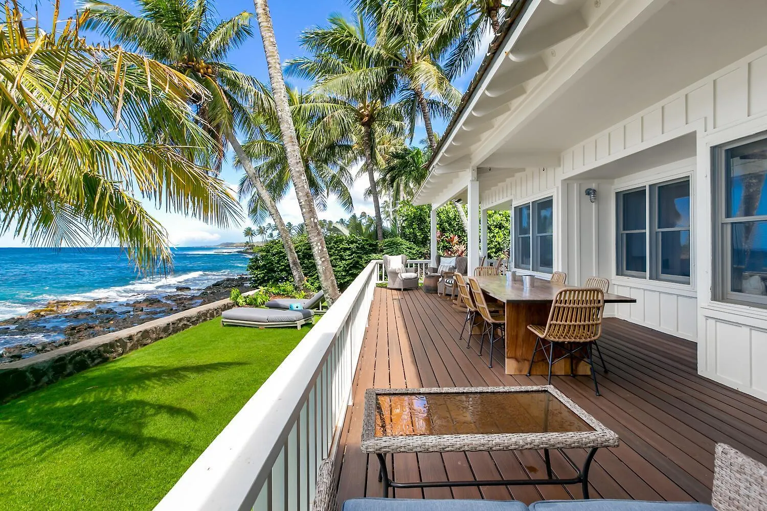Classic 3Br Oceanfront Cottage - Alekona Kauai Koloa Holiday home